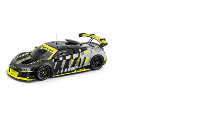 Audi R8 LMS GT2, schwarz/gelb, 1:18