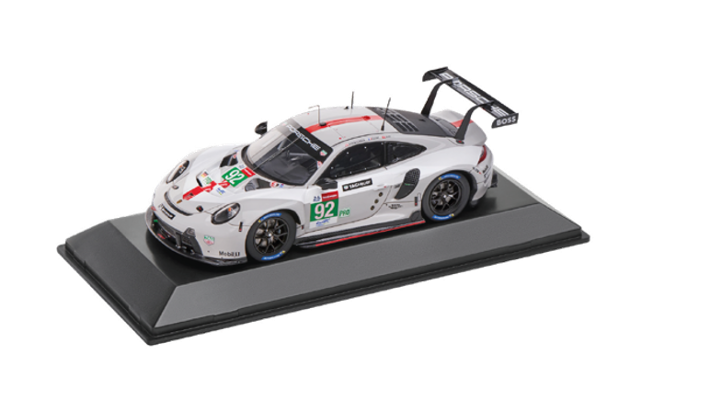 Porsche Modellauto 911 RSR Le Mans #92 in Weiss