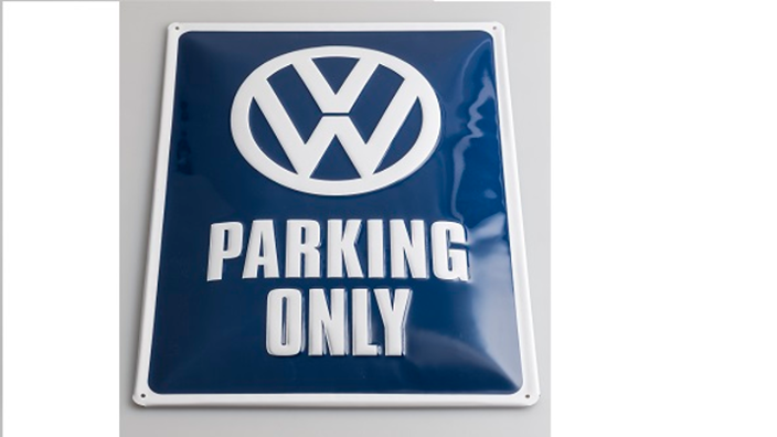 Volkswagen Blechschild "VW Parking only" 
