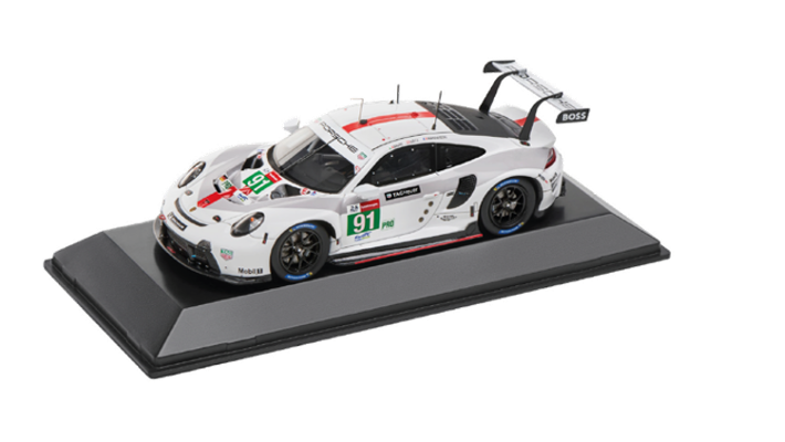 Porsche Modellauto 911 RSR Le Mans #91 in Weiss