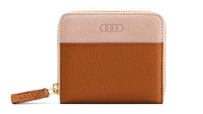 Audi Geldbörse Leder klein, Damen, braun-rosé