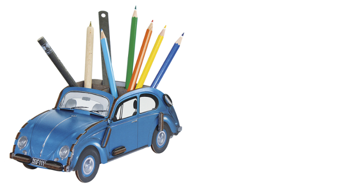 Volkswagen Käfer Stiftebox, blau