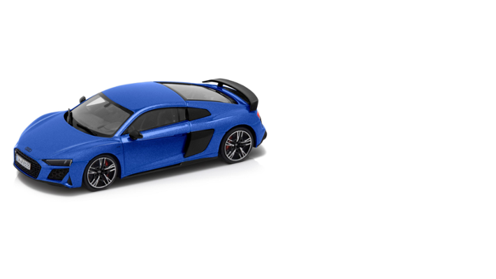 Audi R8 Coupé MJ19, modrý odstín Ara, 1:43
