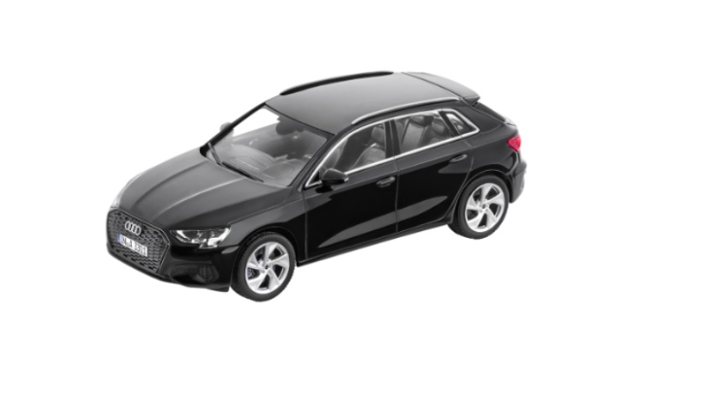 Audi A3 Sportback, černý odstín Mythos, 1:43