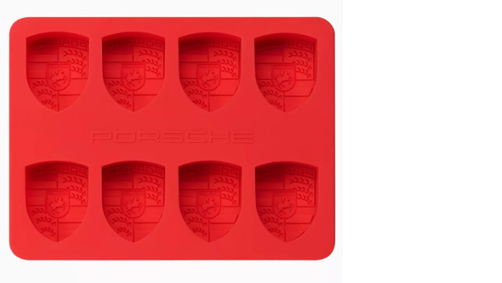 Porsche Eiswürfelform Wappen Rot