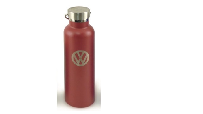 Volkswagen Edelstahl Trinkflasche, rot