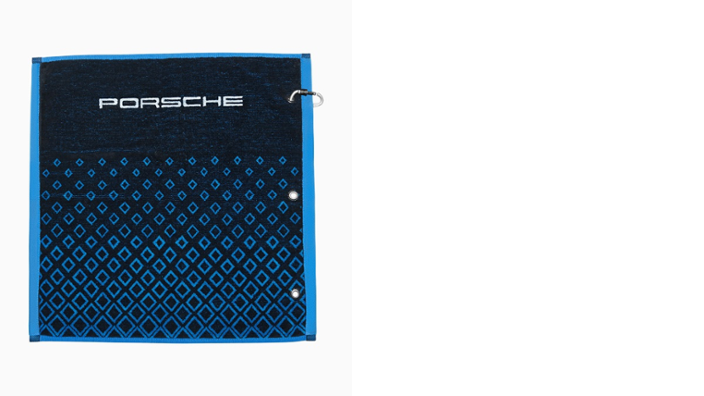 Porsche Golf Handtuch, schwarz/blau