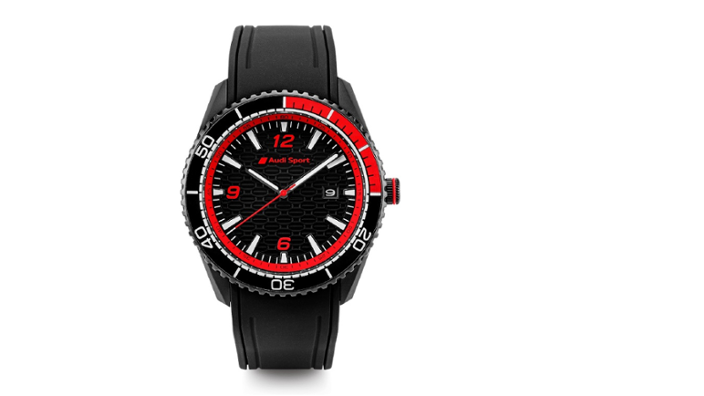 Pánské hodinky Audi Sport, černo-červené