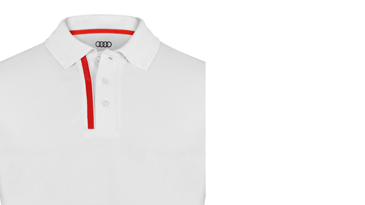Audi Sport Poloshirt, Herren, weiß, Gr. M