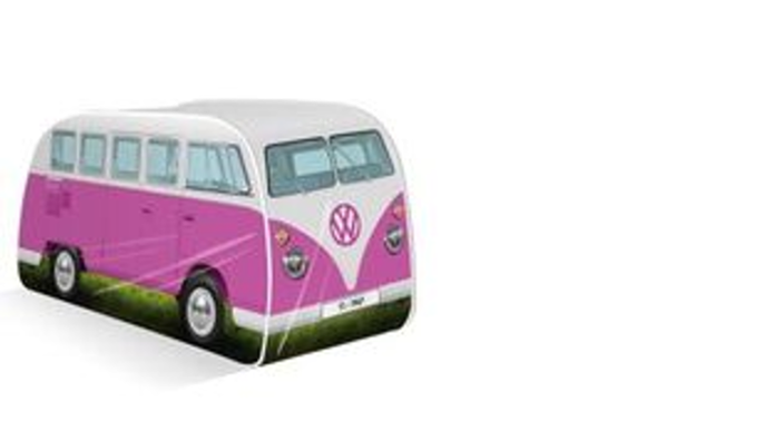 Volkswagen T1 Kinder Pop Up Spielzelt, pink