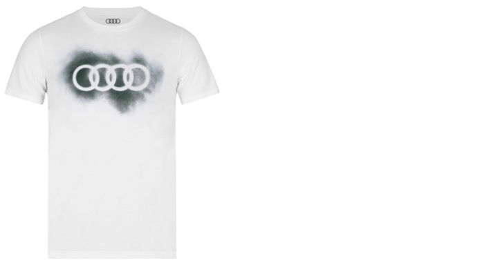 Pánské tričko Audi s kruhy, bílé