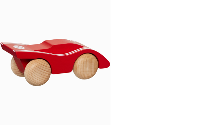 Porsche 917 Spielzeug Holzauto rot/weiss