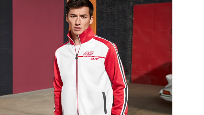 Porsche Herren RS 2.7 Trainingsweste, Gr. XS, rot-weiss