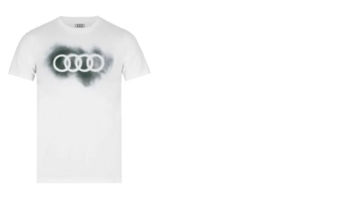 Audi T-Shirt Ringe, Herren, weiß, Gr. M