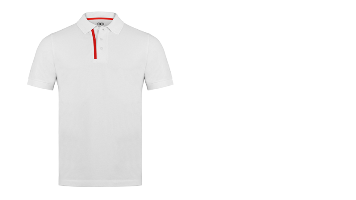 Audi Sport Poloshirt, Herren, weiß, Gr. XXL