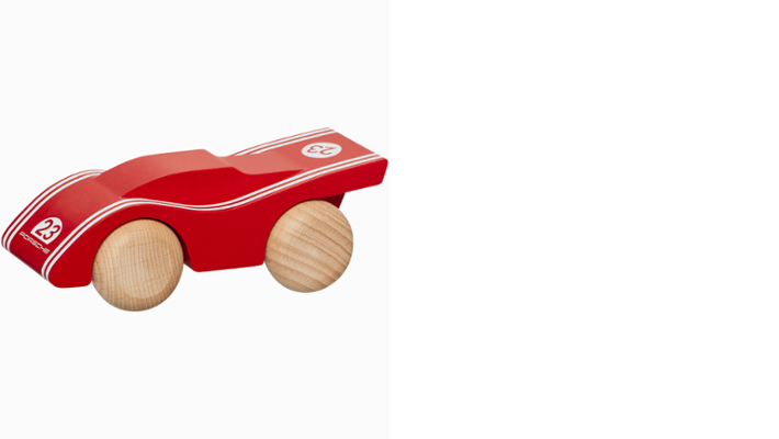 Porsche 917 Spielzeug Holzauto rot/weiss