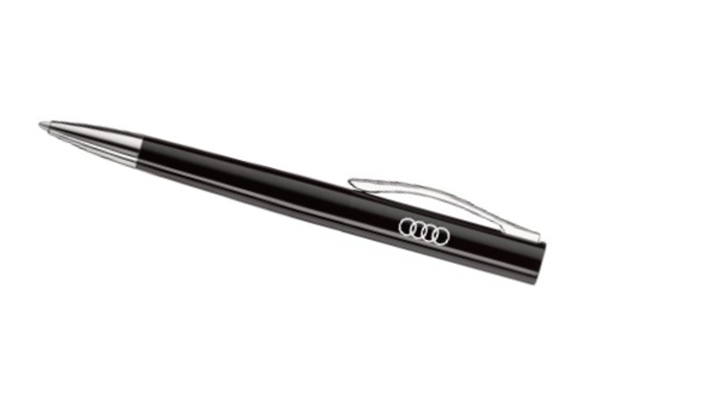 Kuličkové pero s kruhovým logem Audi, černé
