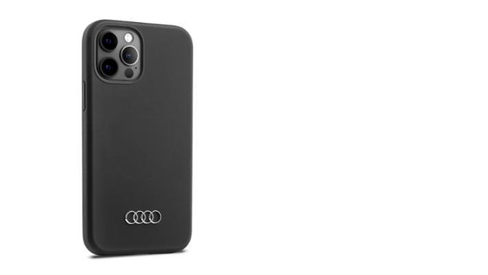 Pouzdro Audi na chytrý telefon, iPhone12/12Pro, černé