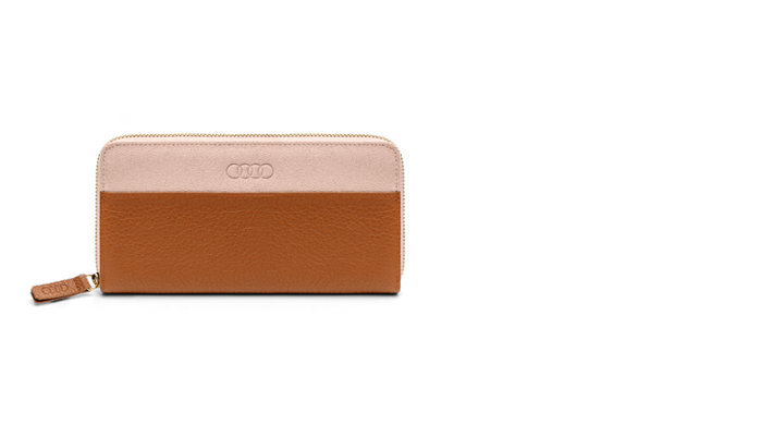 Audi Geldbörse Leder, Damen, braun-rosé