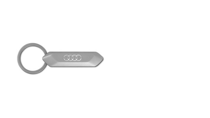 Audi Schlüsselanhänger Edelstahl, silber